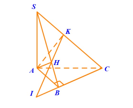 Cho hình chóp 𝑆.𝐴𝐵𝐶 có 𝑆𝐴 vuông góc với đáy (𝐴𝐵𝐶), tam giác 𝐴𝐵𝐶 vuông tại 𝐵, H và K lần lượt là hình chiếu vuông góc của A