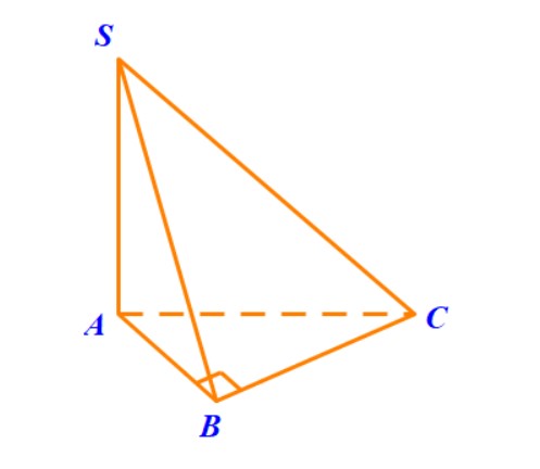 Cho hình chóp 𝑆.𝐴𝐵𝐶 có 𝑆𝐴 vuông góc với đáy (𝐴𝐵𝐶), tam giác 𝐴𝐵𝐶 vuông tại 𝐵