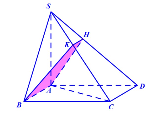 Hình chóp S.ABCD hình vuông mặt phẳng chứa AB và vuông góc với (SCD)