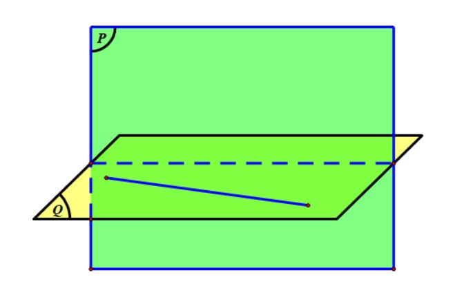 thiết diện sử dụng quan hệ vuông góc trong không gian thiết diện cắt bởi mặt phẳng chứa một đường và vuông góc với một mặt phẳng