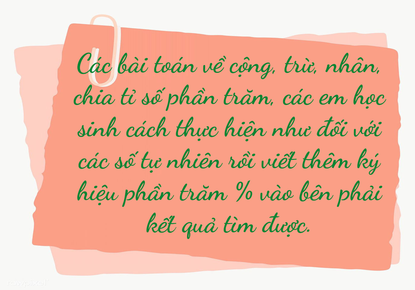 các dạng toán về tỉ lệ phần trăm