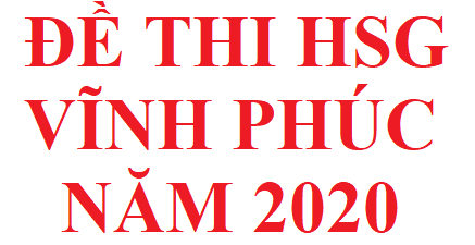 Đề thi HSG Vĩnh Phúc năm 2020 môn hoá học THPT Yên Lạc 2