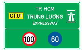 BIỂN CHỈ DẪN TRÊN ĐƯỜNG CAO TỐC 10