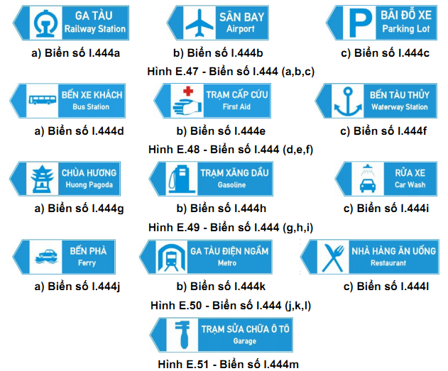 CÁCH NHẬN BIẾT VÀ Ý NGHĨA CÁC BIỂN CHỈ DẪN 42