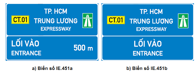 BIỂN CHỈ DẪN TRÊN ĐƯỜNG CAO TỐC 9