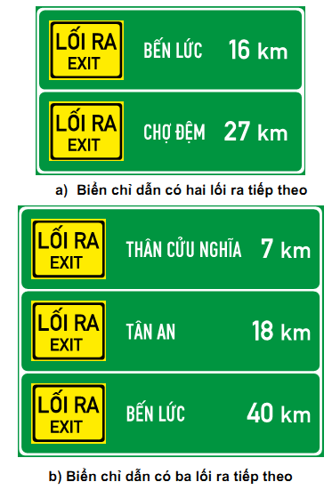 BIỂN CHỈ DẪN TRÊN ĐƯỜNG CAO TỐC 13