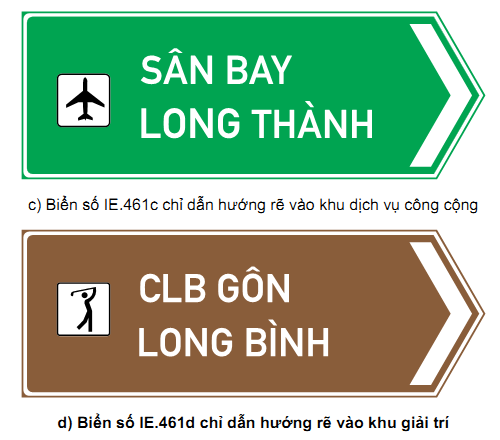 BIỂN CHỈ DẪN TRÊN ĐƯỜNG CAO TỐC 21