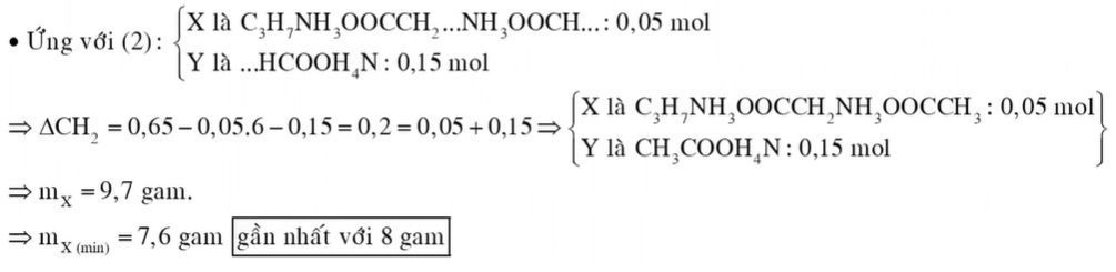 Cho 0,2 mol hỗn hợp E gồm chất X (CnH2n+4O4N2) và chất Y (CmH2m+3O2N) đều mạch hở tác dụng vừa đủ với