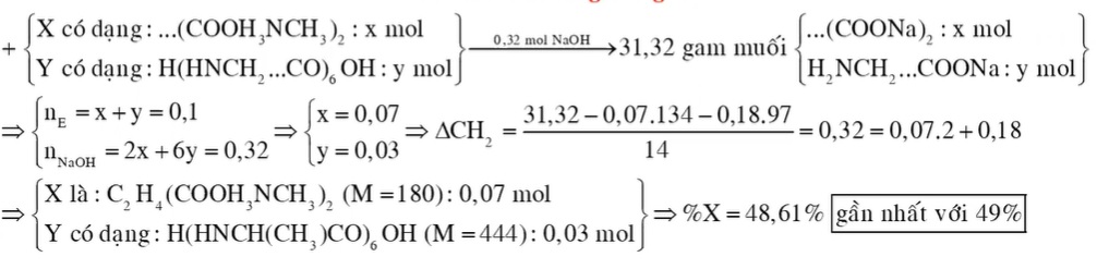 Hỗn hợp E gồm hai chất X và Y; trong đó chất X (CnH2n+4O4N2) là muối amoni của axit cacboxylic đa chức