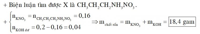 Muối X có công thức phân tử C3H10O3N2. Lấy 19,52 gam X cho tác dụng với 200 ml dung dịch KOH