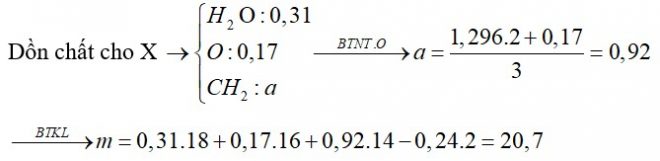 Hỗn hợp X gồm nhiều ancol no, mạch hở. Cho 0,31 mol hỗn hợp X vào bình đựng K dư thấy có 0,24 mol khí thoát ra