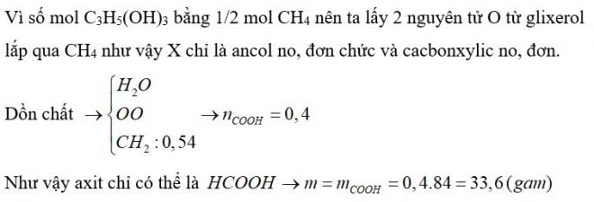 Đốt cháy hoàn toàn m gam hỗn hợp X gồm glixerol, metan, ancol etylic và axit cacboxylic no, đơn chức mạch hở Y