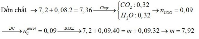 Đốt cháy hoàn toàn 7,2 gam hỗn hợp X chứa ba este đều đơn chức, mạch hở bằng lượng oxi vừa đủ, thu được 7,168 lít khí CO2 (đktc)