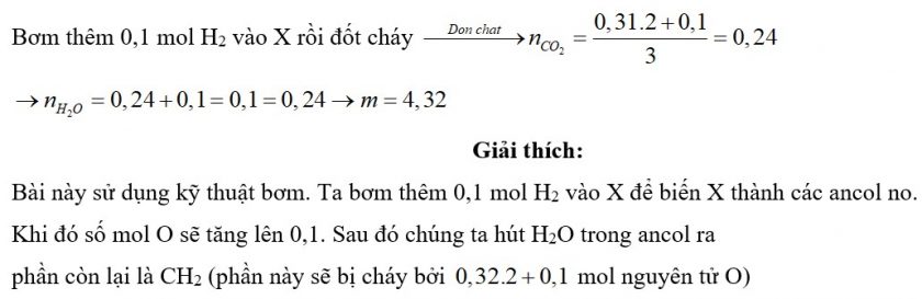 Hỗn hợp X chứa nhiều ancol đều đơn chức, mạch hở. Đốt cháy hoàn toàn 0,1 mol X cần vừa đủ 0,31 mol O2