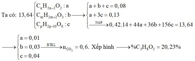 Hỗn hợp E chứa các chất mạch hở gồm một axit đơn chức X có một liên kết C=C trong phân tử, ancol no ba chức Y và este thuần chức Z