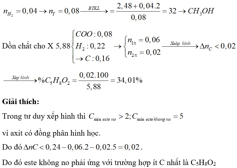 Hỗn hợp X gồm 3 este đơn chức, tạo thành từ cùng một ancol Y với 3 axit cacboxylic (phân tử chỉ có nhóm –COOH)