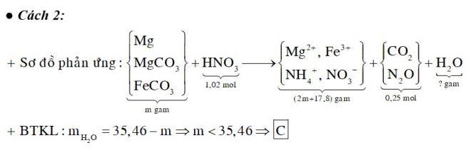 Hòa tan hết m gam hỗn hợp M chứa Mg, MgCO3 và FeCO3 trong dung dịch HCl loãng dư, thu được hỗn hợp khí X và dung dịch chứa các chất tan 1