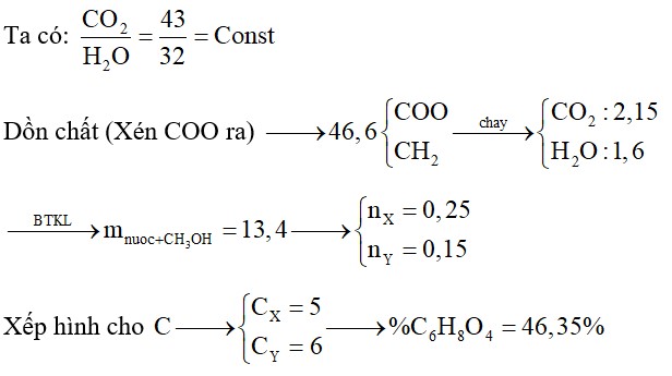 Hỗn hợp E gồm este X đơn chức và axit cacbonxylic Y hai chức (đều mạch hở, không no có một liên kết đôi C=C trong phân tử)