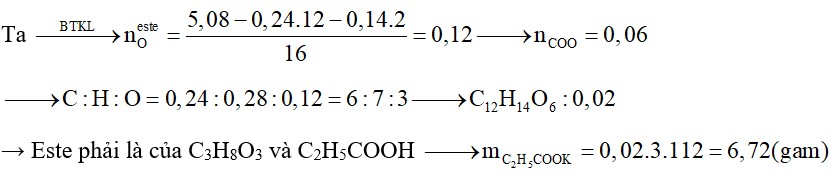 Đốt cháy hoàn toàn 5,08 gam một este, mạch hở, thuần chức (tạo bởi một ancol và một axit hữu cơ) bằng lượng O2 vừa đủ