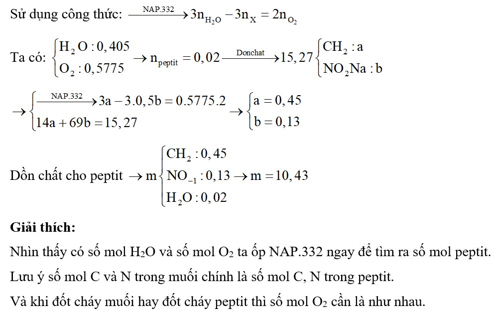 Thủy phân hoàn toàn m gam hỗn hợp gồm peptit X và peptit Y bằng dung dịch NaOH thu được 15,27 gam hỗn hợp gồm các muối natri