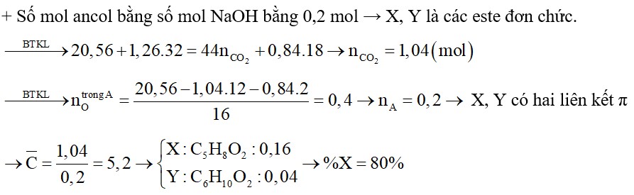 Cho hỗn hợp A gồm hai chất hữu cơ mạch hở X, Y (chỉ chứa C, H, O mà ) tác dụng vừa đủ với