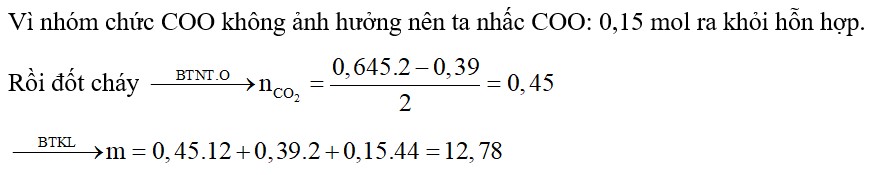 Hỗn hợp X gồm nhiều este, axit hữu cơ, hidrocacbon đều mạch hở. Đốt cháy hoàn toàn m gam X cần vừa đủ