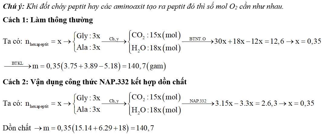 Thủy phân không hoàn toàn m gam hexapeptit Gly-Ala-Gly-Ala-Gly-Ala thu được 153,3 gam hỗn hợp X