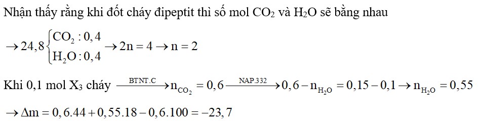 Tripeptit mạch hở X và đipeptit mạch hở Y đều được tạo nên từ một aminoaxit (no, mạch hở, trong phân tử