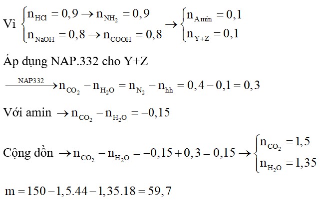 Hỗn hợp M gồm amin X, amino axit Y (X, Y đều no, mạch hở) và peptit Z (mạch hở tạo ra từ các α-amino axit no, mạch hở)