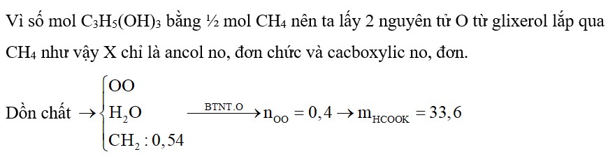 Đốt cháy hoàn toàn m gam hỗn hợp X gồm glixerol, metan, ancol etylic và axit cacboxylic no, đơn chức mạch hở Y