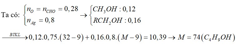 Hỗn hợp X gồm hai ancol đều có công thức dạng RCH2OH (R gốc hiđrocacbon mạch hở)
