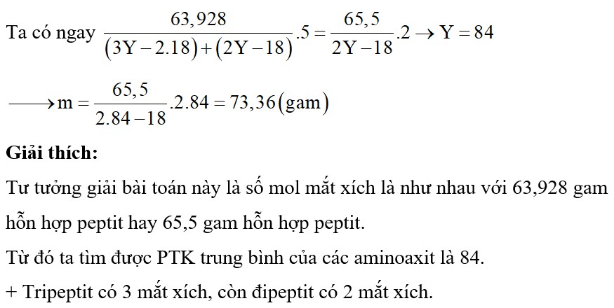 Thủy phân m gam peptit X mạch hở (cấu tạo từ các aminoaxit có một nhóm - NH2 và một nhóm - COOH)