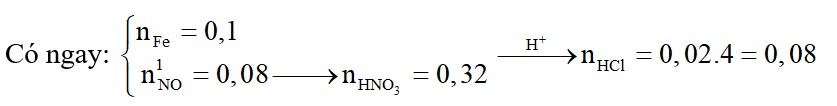 Hòa tan hoàn toàn 5,6 gam Fe trong HNO3 thu được 1,792 lít khí (đktc) và dung dịch X