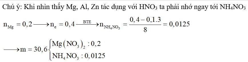 Cho 4,8g Mg tác dụng với HNO3 dư. Phản ứng xảy ra hoàn toàn thu được 2,24 lít NO (đktc) và dd X