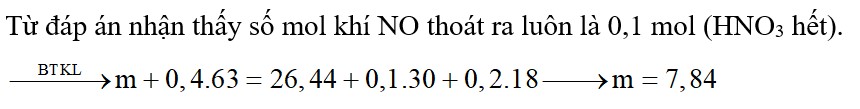 Hòa tan hết m gam Fe bằng 400 ml dung dịch HNO3 1M. Sau khi phản ứng xảy ra hoàn toàn thu được