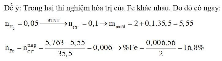 Khi cho 2,00 gam hỗn hợp X gồm Mg, Al, Zn và Fe phản ứng hoàn toàn với lượng dư dung dịch HCl