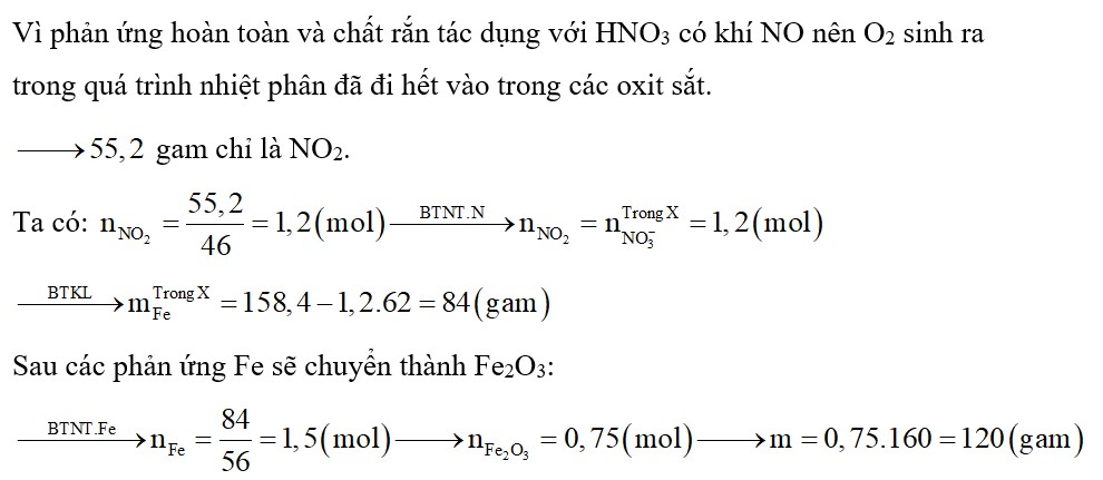 Cho 158,4 gam hỗn hợp X gồm Fe, Fe(NO3)2, Fe(NO3)3 vào một bình kín không chứa không khí