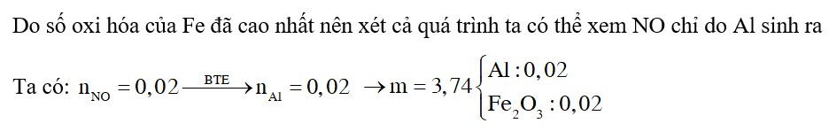 Trộn bột Al với bột Fe2O3 (tỉ lên mol 1:1) thu được m gam hỗn hợp X