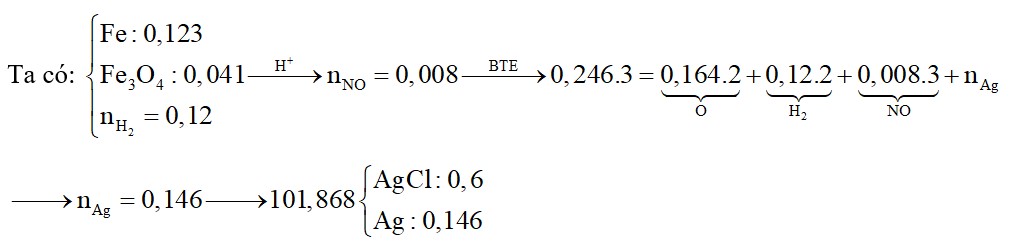 Cho hòa tan hoàn toàn 16,4 gam hỗn hợp gồm Fe và Fe3O4 có tỉ lệ số mol tương ứng là 3:1 vào
