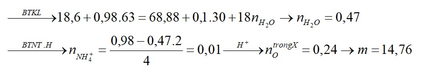 Cho hỗn hợp X chứa 18,6 gam gồm Fe, Al, Mg, FeO, Fe3O4 và CuO. Hòa tan hết X trong dung dịch HNO3 dư