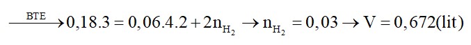 Hỗn hợp X chứa 0,18 mol Al và 0,06 mol Fe3O4. Nung nóng X trong bình kín đến khi xảy ra phản ứng hoàn toàn