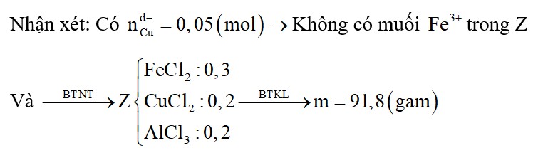Dẫn khí CO đi qua m gam hỗn hợp X gồm 0,25 mol CuO, 0,1 mol Fe3O4 và 0,1 mol Al2O3 đun nóng