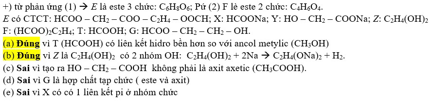 Cho E, F, X, Y, Z, T, G là chất hữu cơ no, mạch hở và thỏa mãn sơ đồ theo đúng tỉ lệ mol. E + 3NaOH 2X + Y + Z 1
