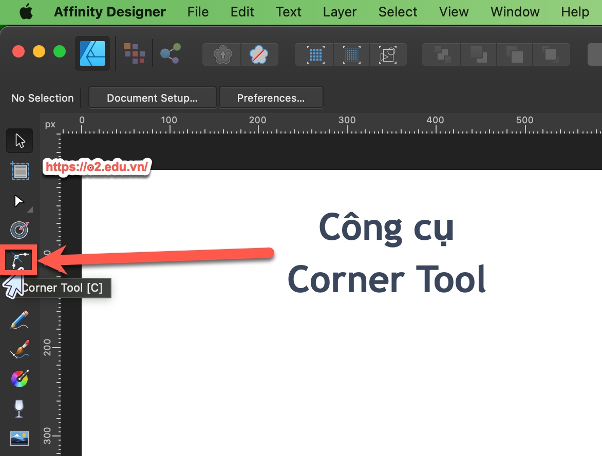 Công cụ Corner Tool của Affinity Designer