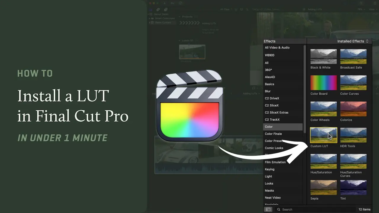 Hướng dẫn cách thêm LUT màu vào Final Cut Pro X