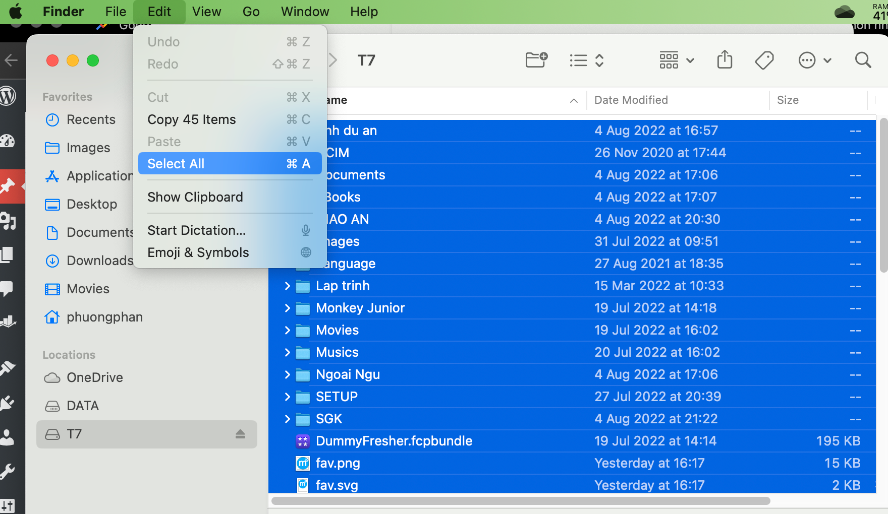 Cách chọn nhiều file cùng lúc trên Macbook 1