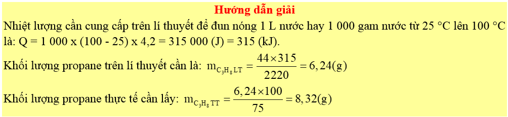 Bài toán năng lượng hóa học đốt cháy nhiên liệu 7