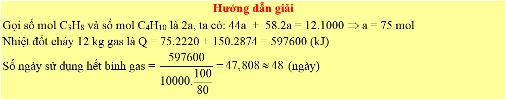 Bài toán năng lượng hóa học đốt cháy nhiên liệu 9