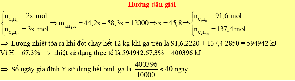 Bài toán năng lượng hóa học đốt cháy nhiên liệu 10